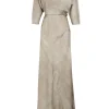 Opalo, vestido envolvente nacar maltinto