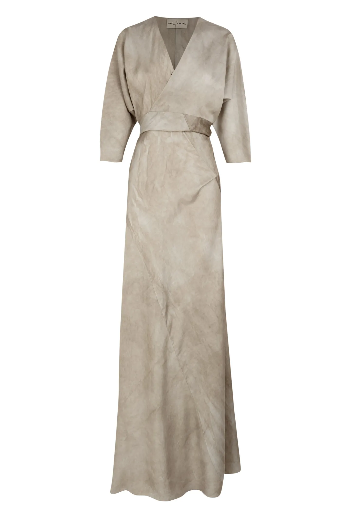 Opalo, vestido envolvente nacar maltinto
