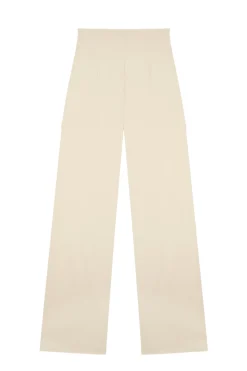 Organica, ivory high-waisted pants