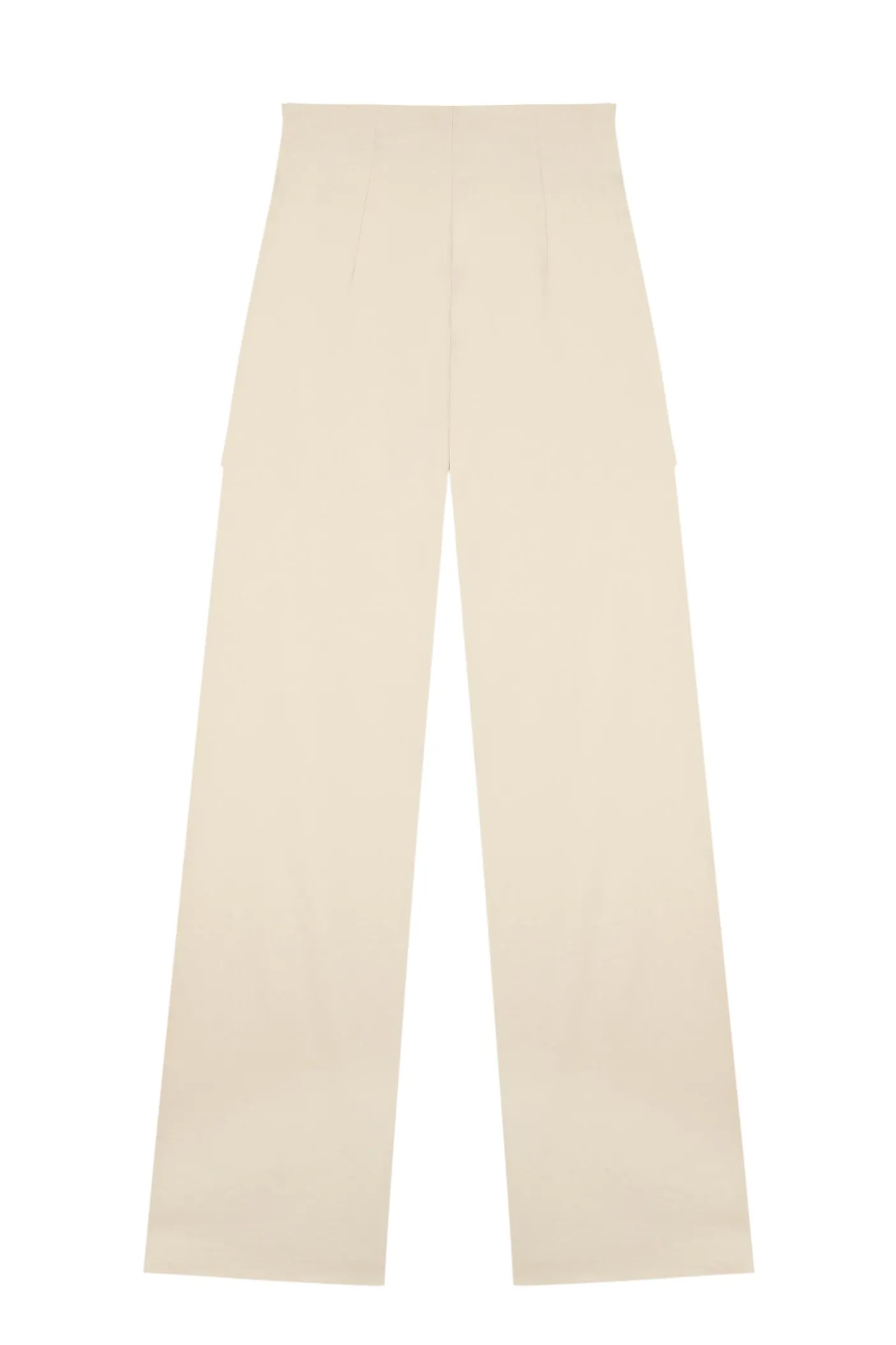 Organica, ivory high-waisted pants