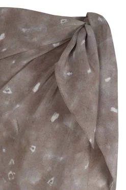 Pareo, ayaz print silk wrap skirt