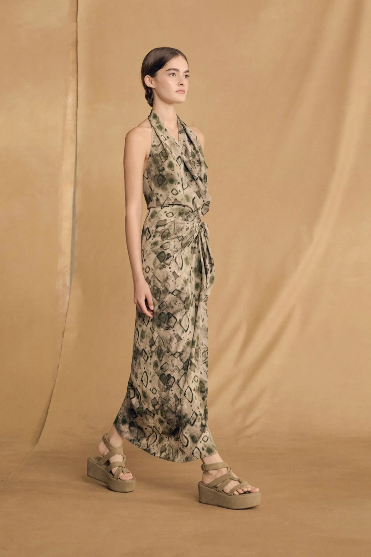 Pareo, elmas print silk skirt