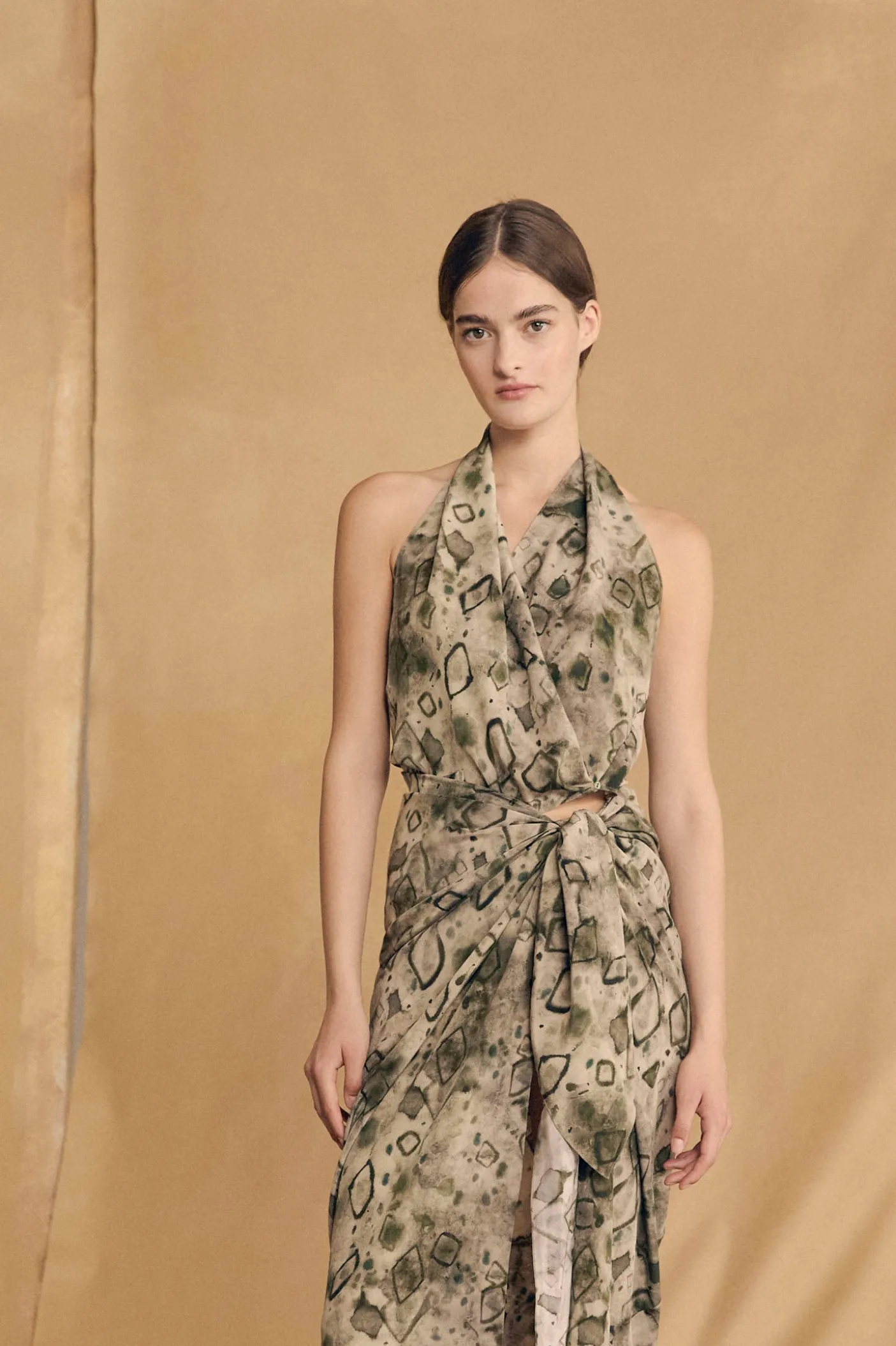 Pareo, elmas print silk skirt