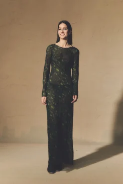 Paris, printed silk dress