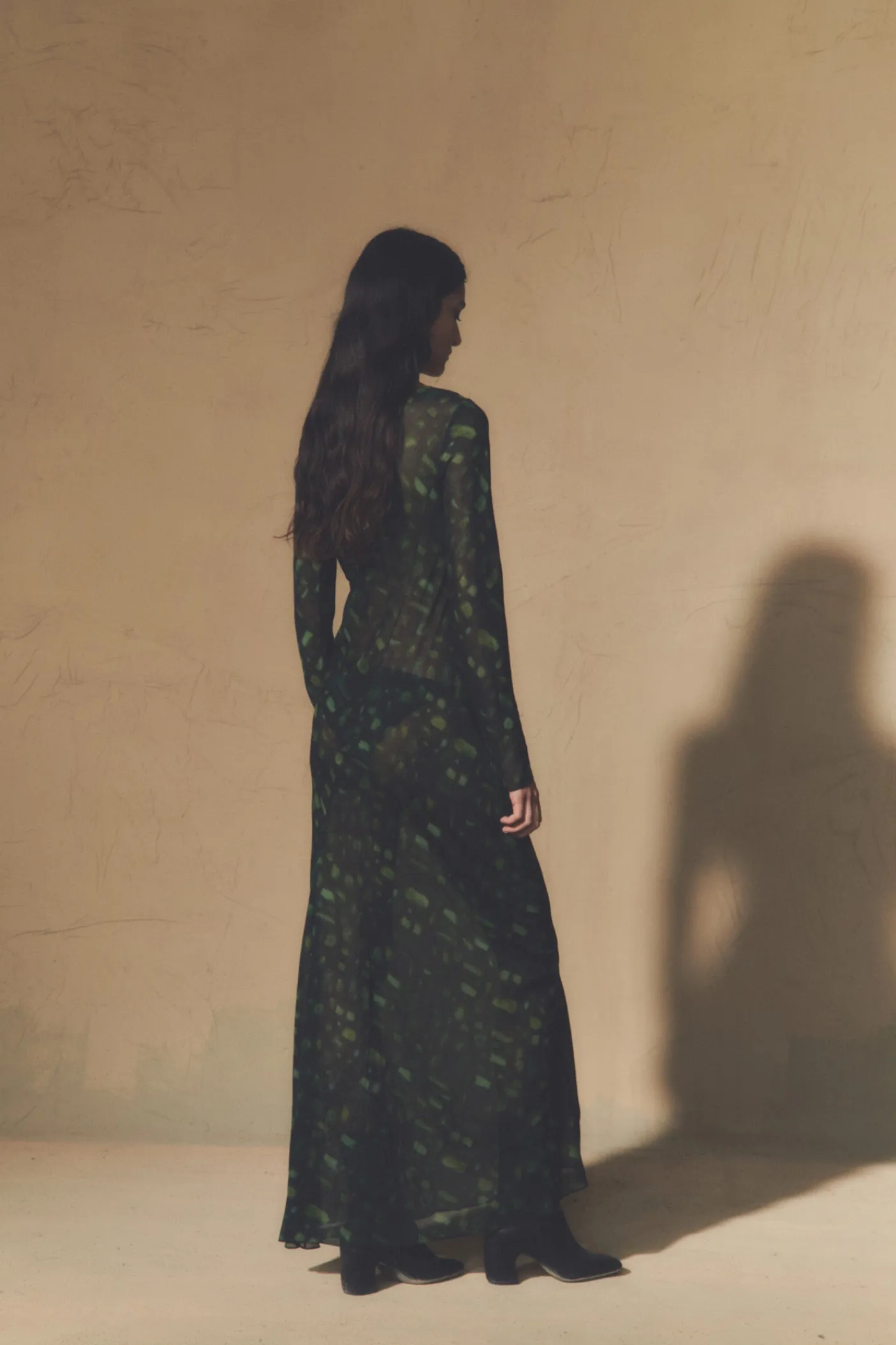Paris, printed silk dress