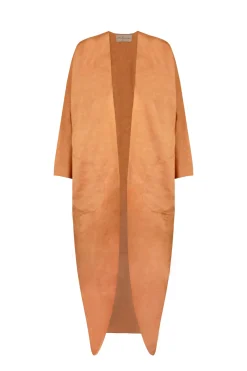 Paz, chaqueta larga mandarina