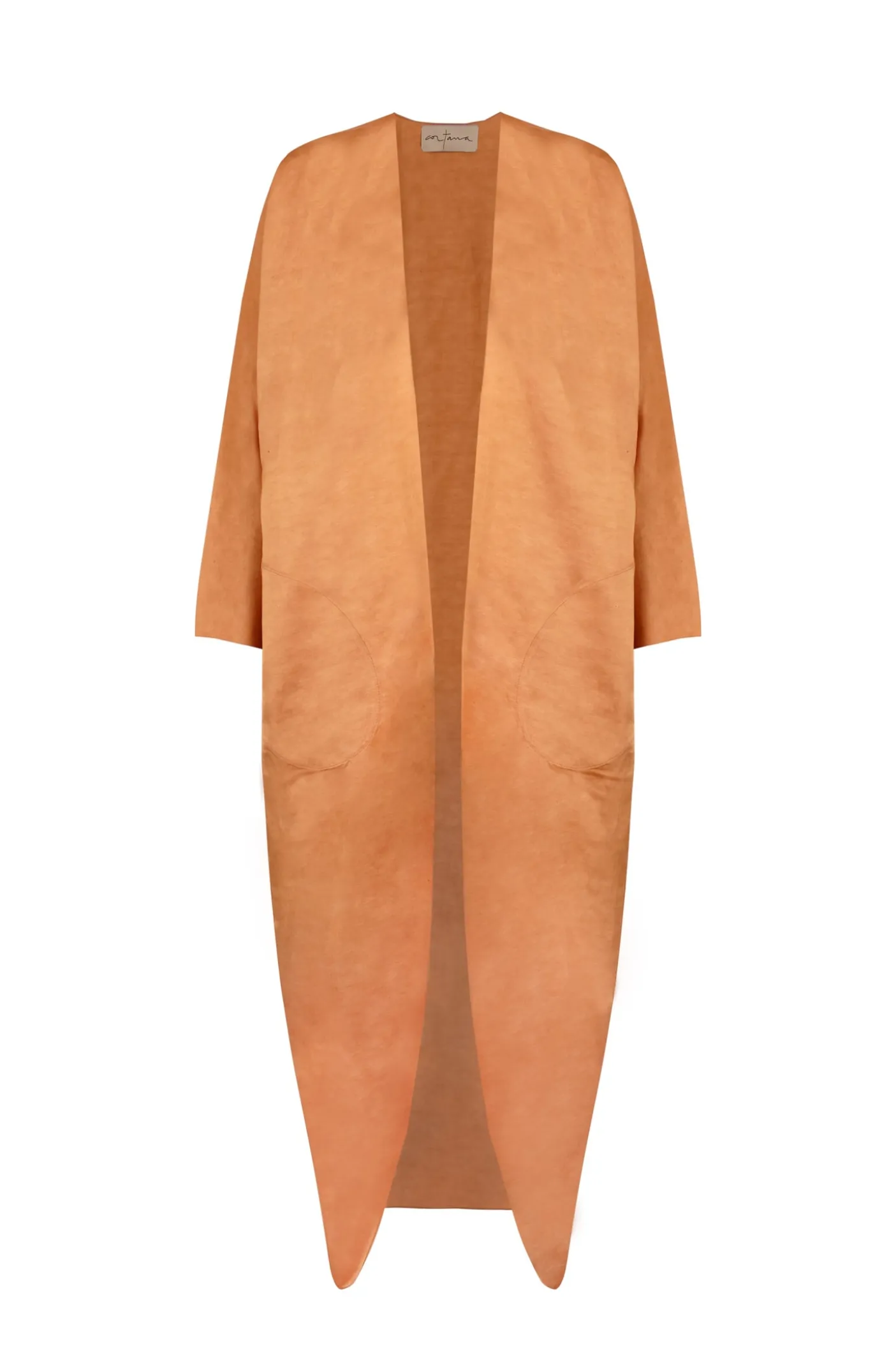 Paz, chaqueta larga mandarina