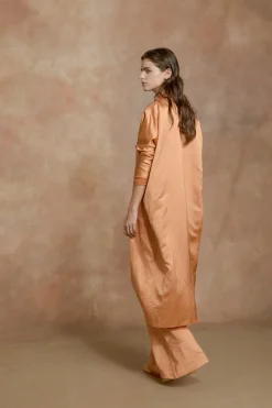 Paz, chaqueta larga mandarina