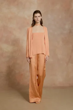 Paz, pantalon de campana mandarina