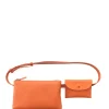 Petra, riñonera en cuero naranja