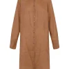 Rami, camisa larga en ramio terracota