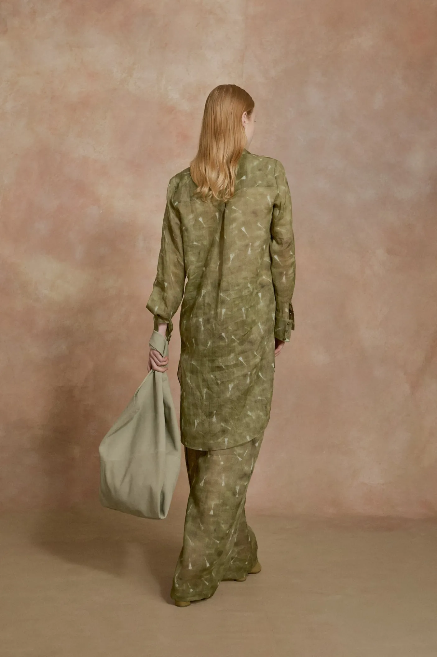 Rami, pua print ramie long shirt