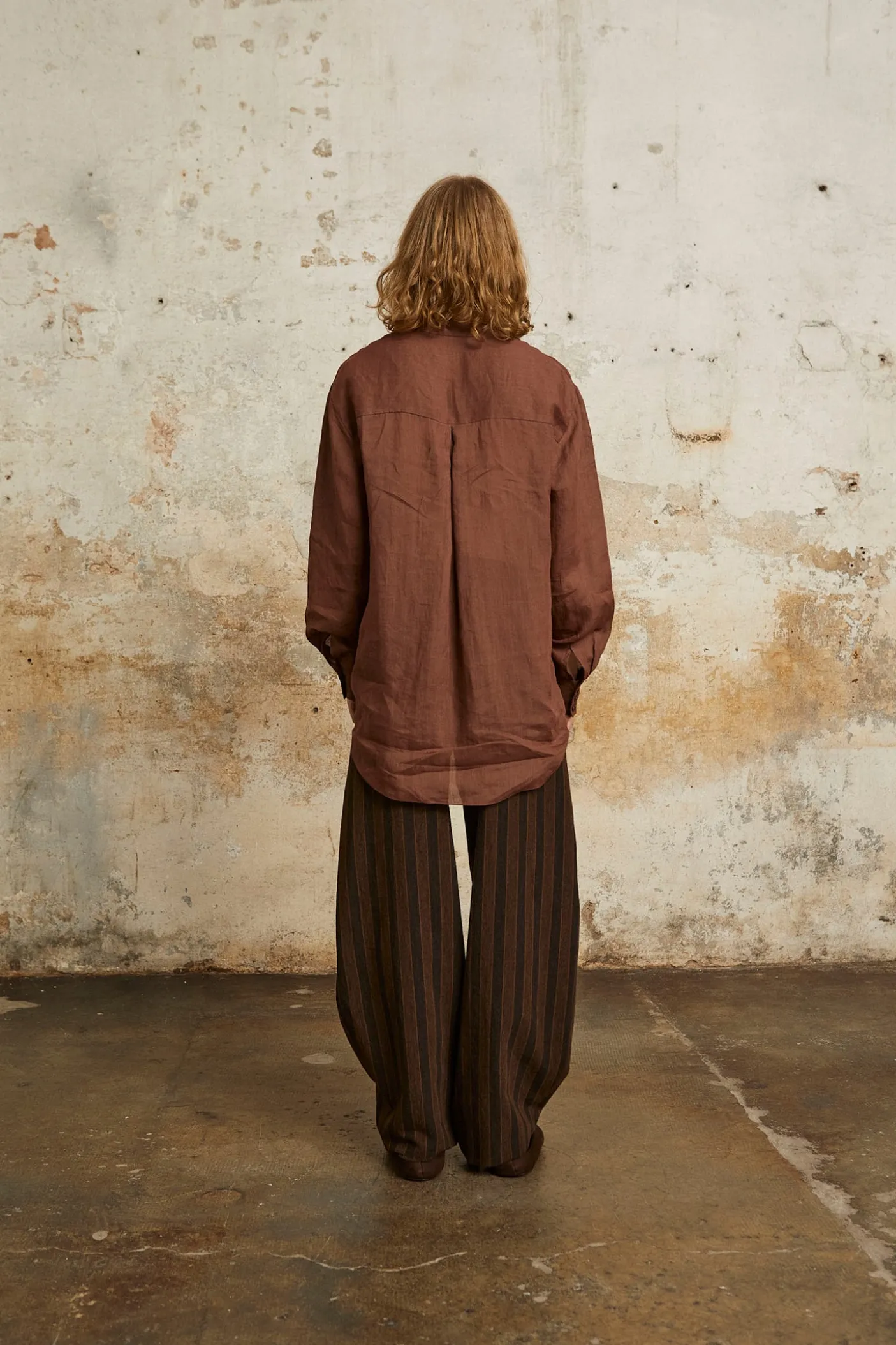 Raoul, camisa en ramio blush
