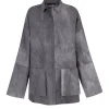 Rocco, lilac maltinto overshirt in linen and wool