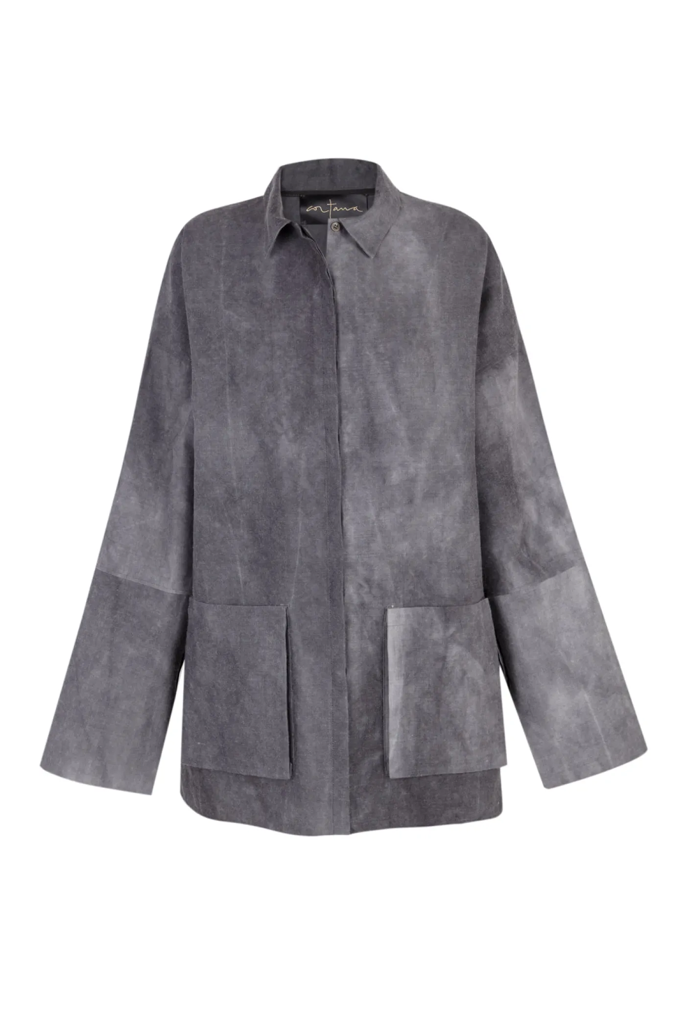 Rocco, lilac maltinto overshirt in linen and wool