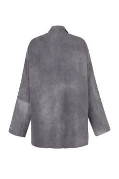 Rocco, lilac maltinto overshirt in linen and wool