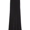 Roisin, long skirt in black velvet