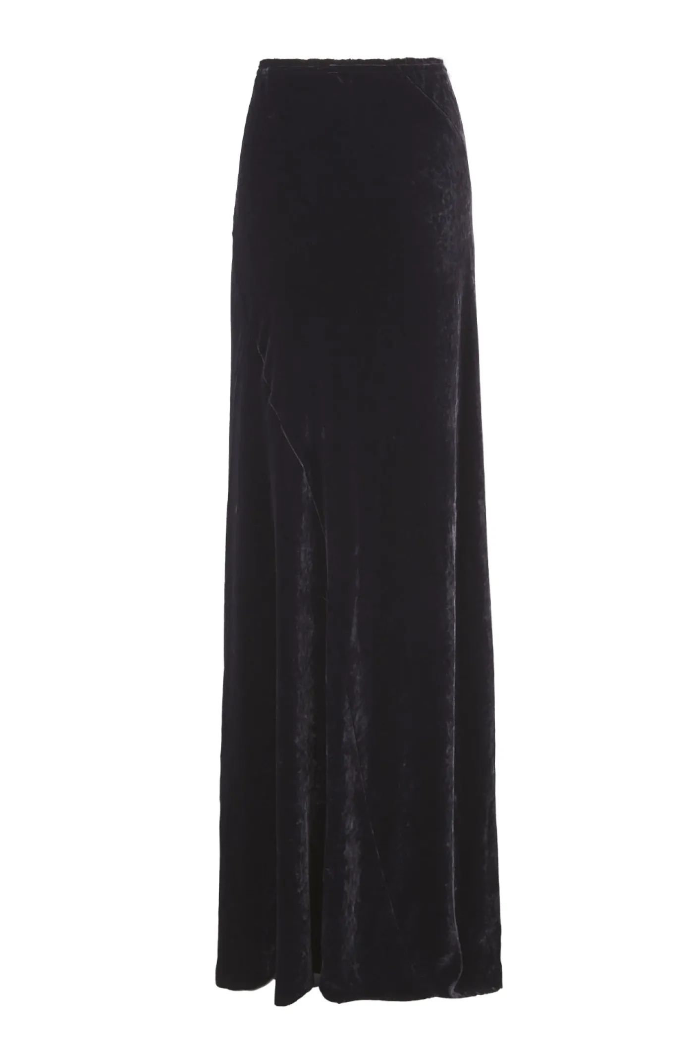 Roisin, long skirt in black velvet