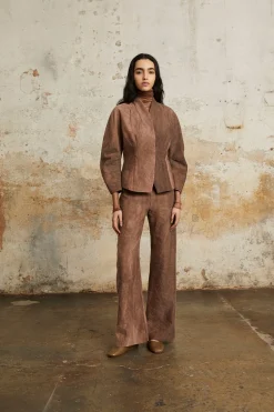 Ruth, fade clay high-waisted pants