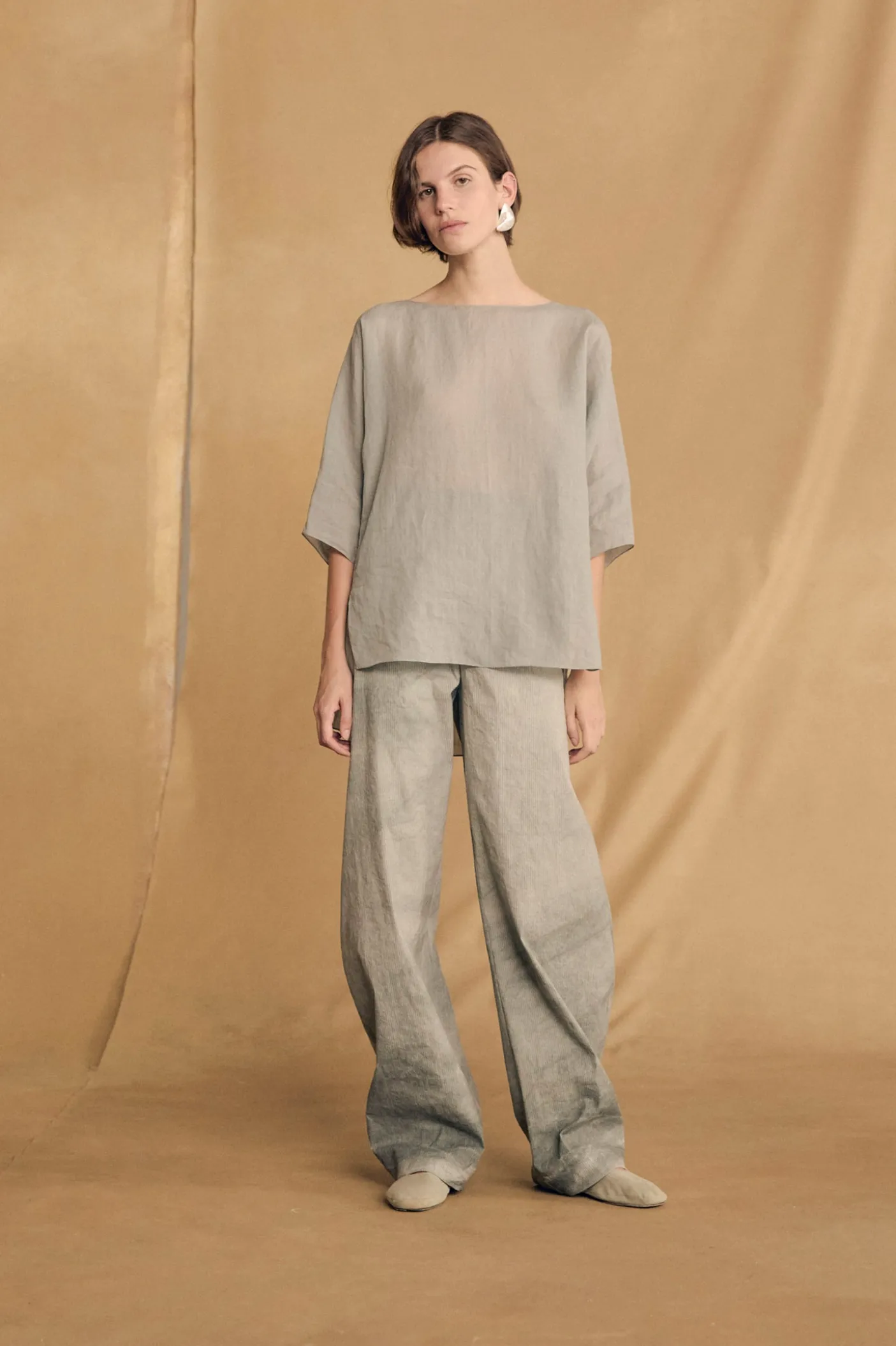 Ryo, fade aqua striped pants