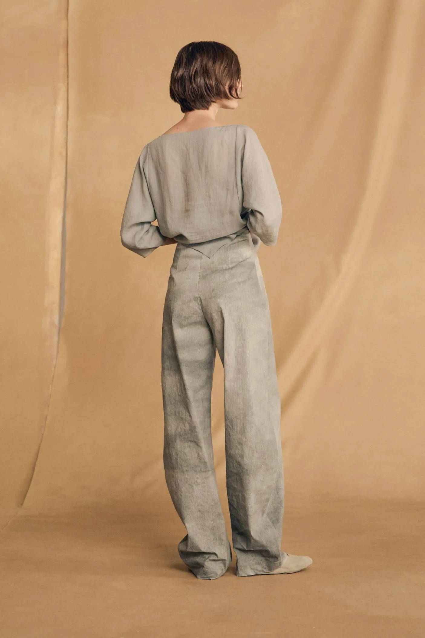 Ryo, fade aqua striped pants