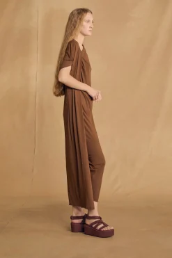 Ryo, sandalia de plataforma granate oscuro