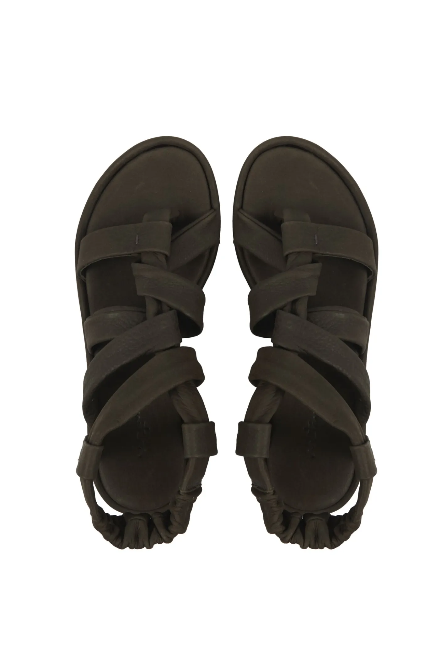 Ryo, sandalia de plataforma marron oscuro