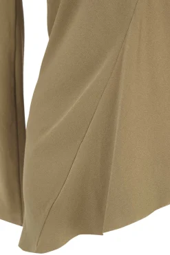 Sabrina, top en seda stretch kaki