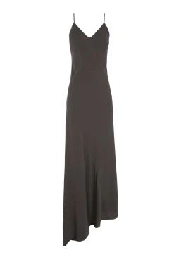 Sabrina, vestido en seda stretch grafito