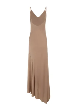 Sabrina, vestido en seda stretch cocoa