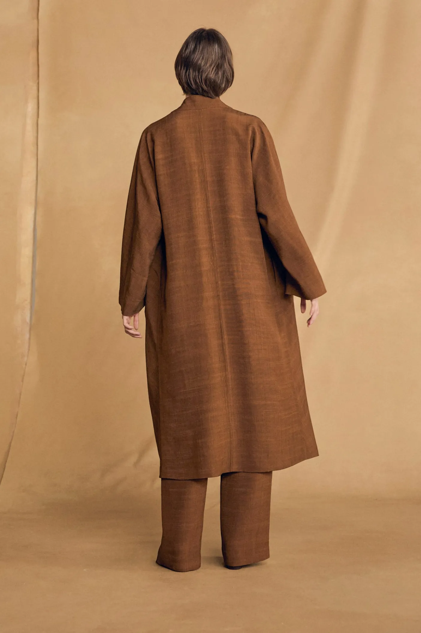 Saga, long cinnamon jacket