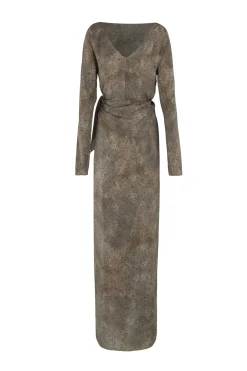 Selenita, dejavu print silk dress