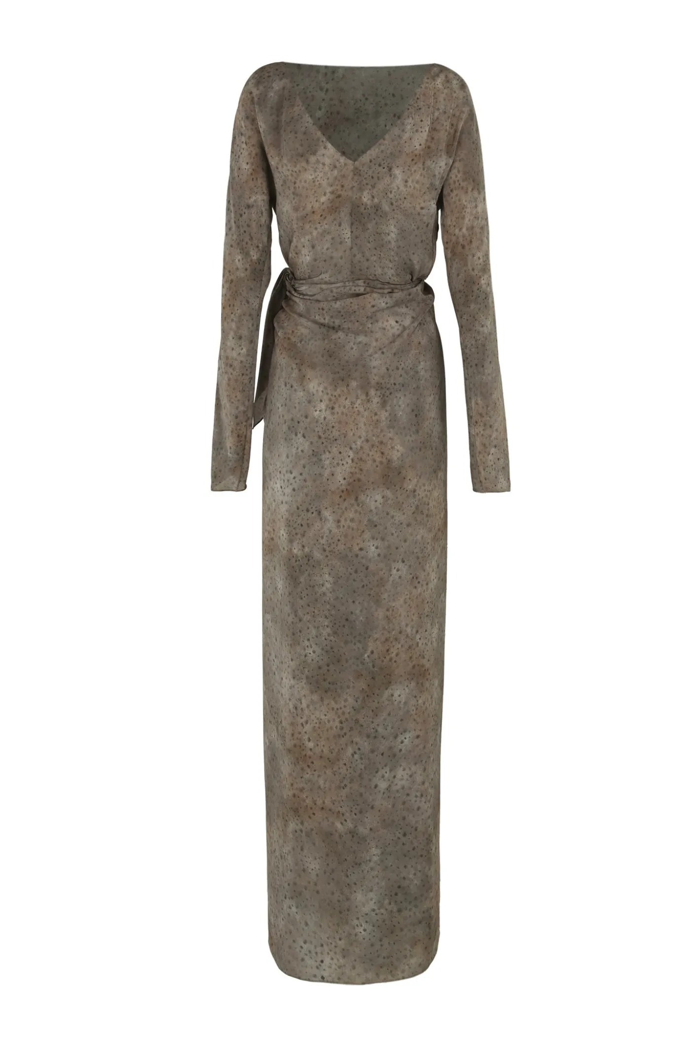 Selenita, dejavu print silk dress