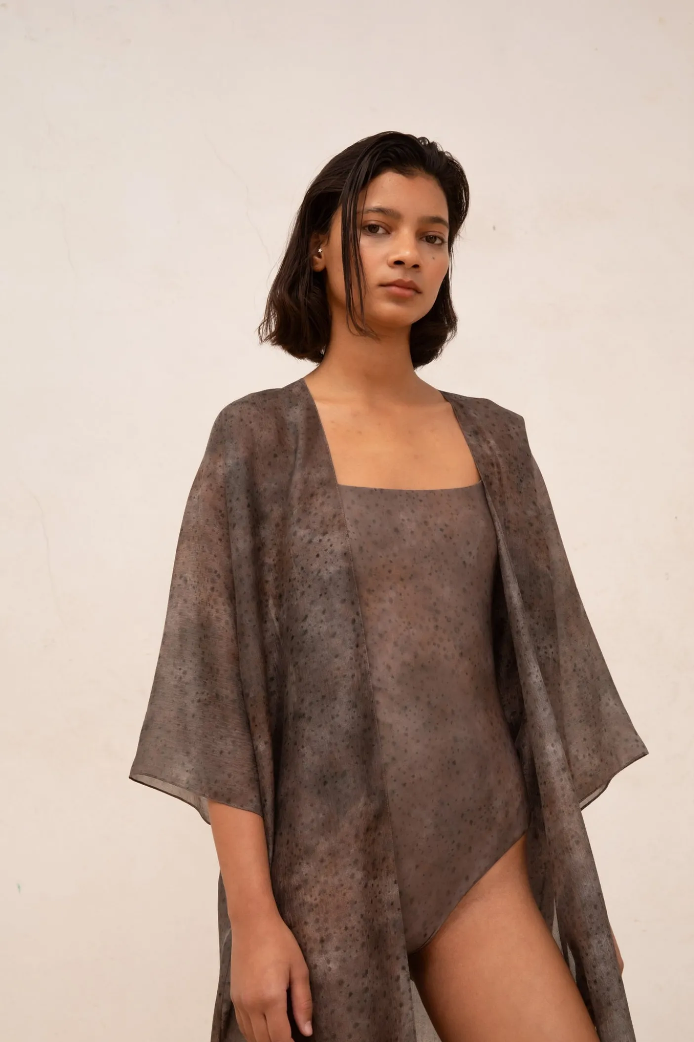 Sera, dejavu print long jacket