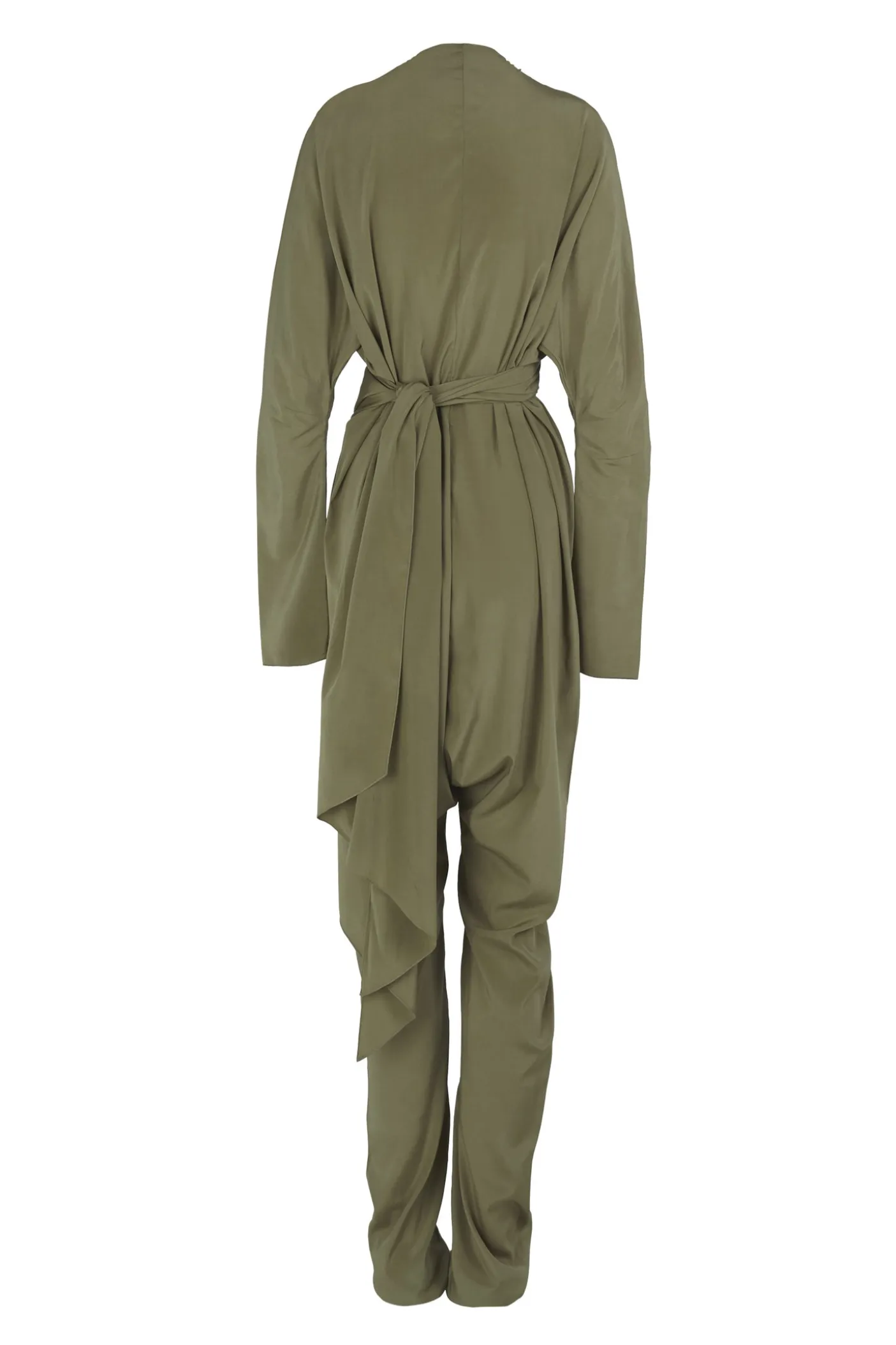 Serp, mono de seda stretch verde oliva