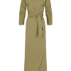 She, pistachio wrap dress