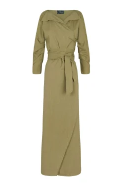 She, pistachio wrap dress