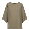 Sol, camiseta de voile de algodon verde kaki