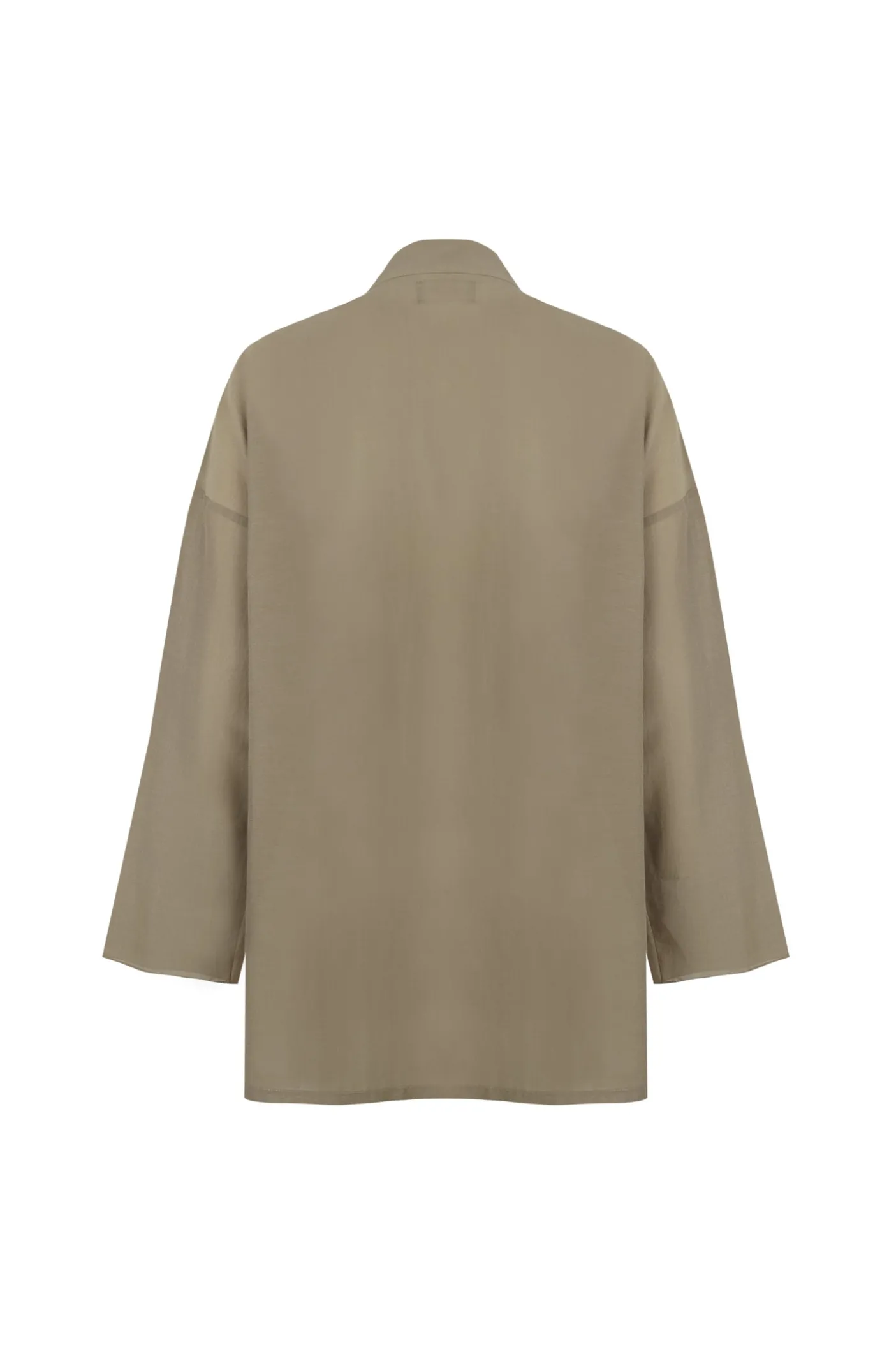 Soles, khaki green cotton voile shirt