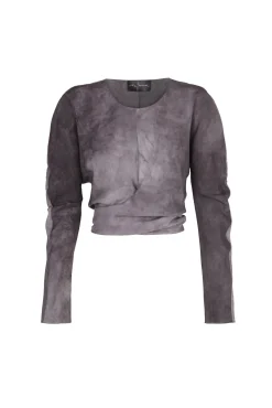 Sparkle, top de seda habotai lila maltinto