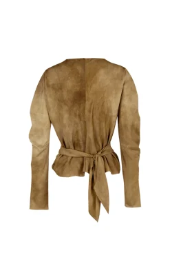 Sparkle, top de seda habotai bronce maltinto
