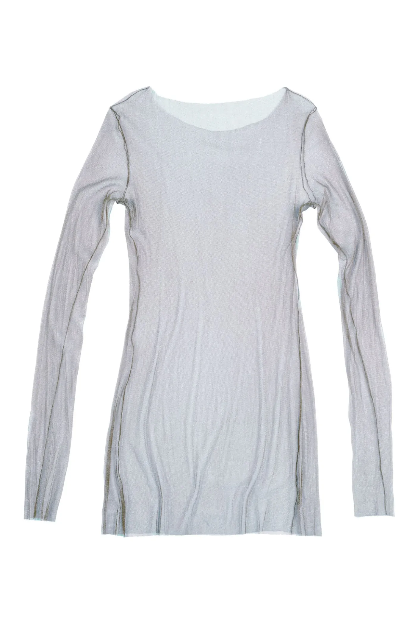 t de tul, top gris fonce