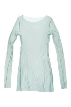 t de tul, tulle top aqua