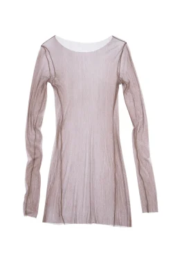 t de tul, tulle top chocolat