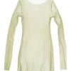 t de tul, tulle top kaki