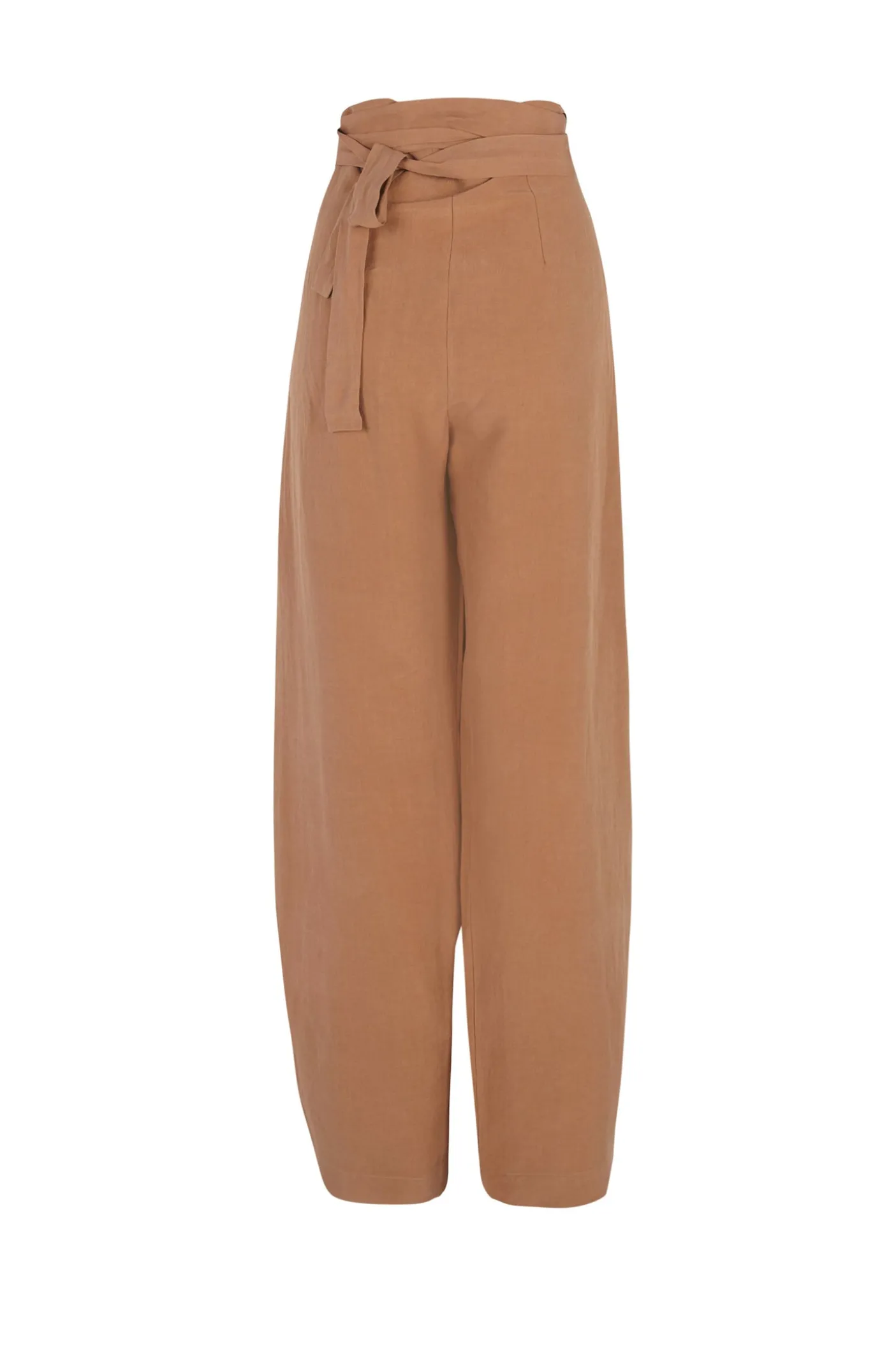 Tanami, terracotta linen and silk pants