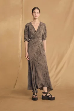 Tarantella, vestido de seda calma print