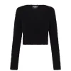 Tender, black baby camel and silk knit jumper