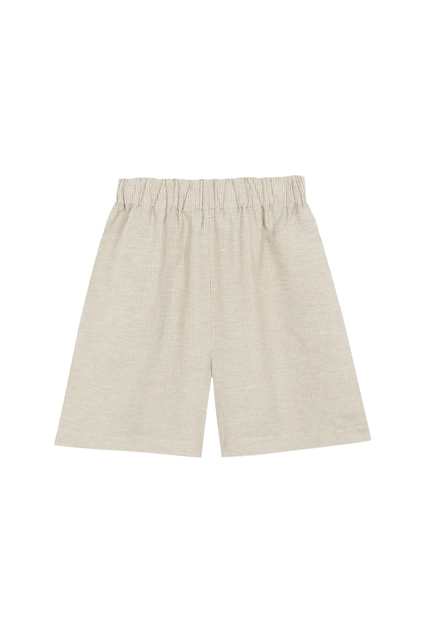 Tilo, gray and brown striped shorts