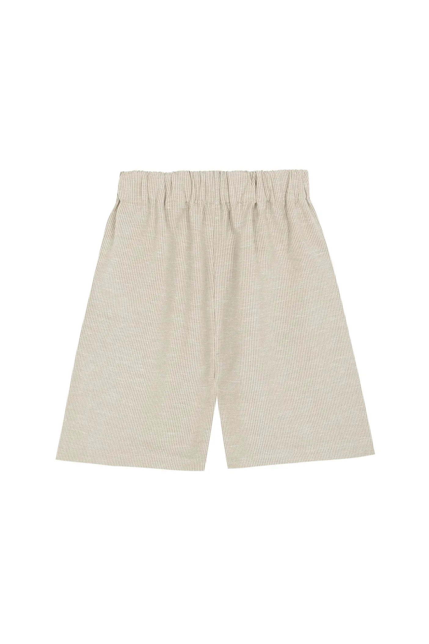 Tilo, gray and brown striped shorts